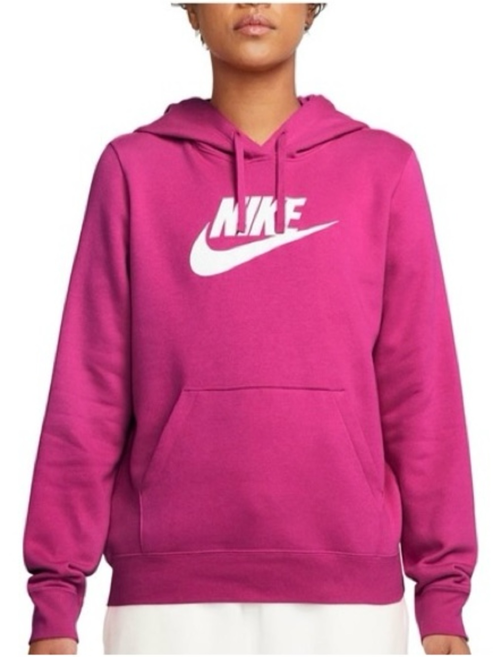 Women’s Pink Nike Pullover Sweatshirt w/ White Logo - 1X - Good Condition